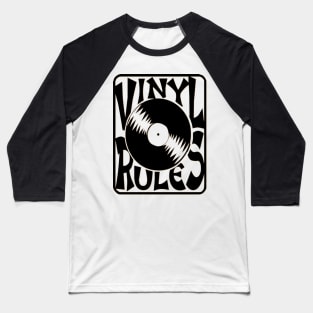 Vinyl Rules Baseball T-Shirt